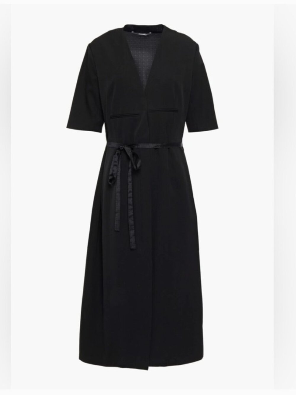 NWT 2018 Stella McCartney Black Wool Star Jacquard Midi Dress - Size 8 / IT44